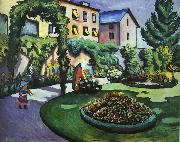 August Macke The Mackes' Garden at Bonn oil painting picture wholesale